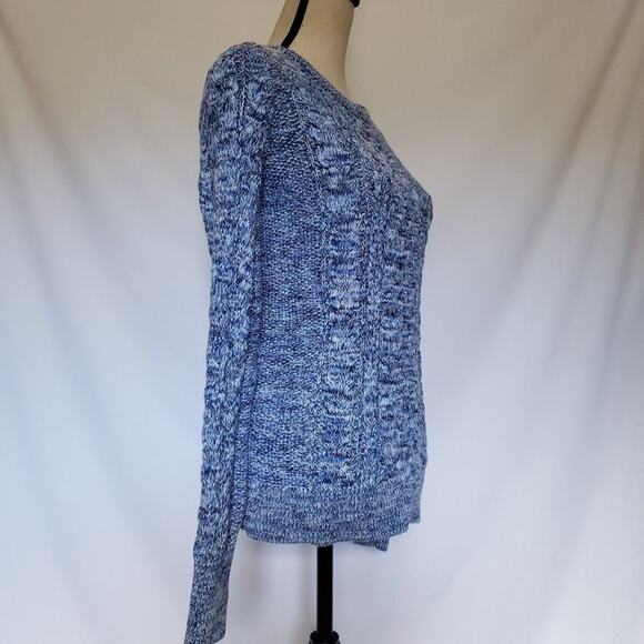 Gap Cable Knit Womens Sweater Sz XS Marled Preppy Cozy Y2K Minimal Long Sleeve - Picture 2 of 8
